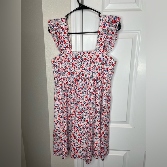 Draper James Dresses & Skirts - Draper James Floral Sundress XS Cotton Ruffle Strap Summer Dress